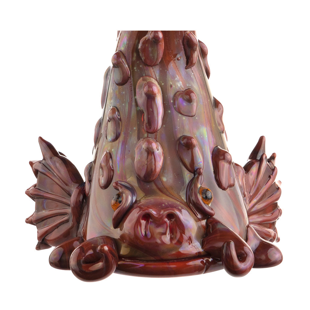 ARTISTIC ARCHED FISH GLASS WATER PIPE