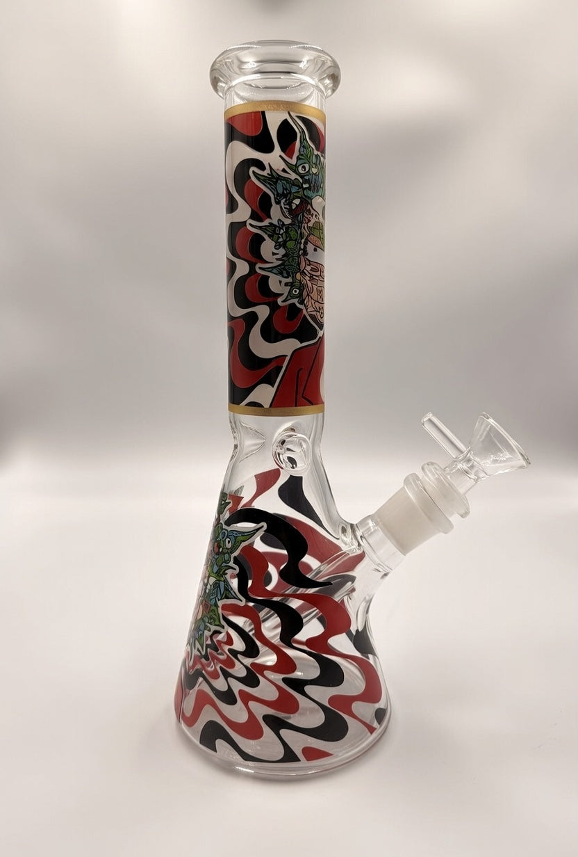 8" R & M Themed Beaker Bong