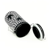 CHECKERBOARD LEAVES STORAGE JAR WITH CLAMPING LID