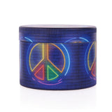 COLORFUL PSYCHEDELIC PEACE SYMBOL 4-PIECE GRINDER