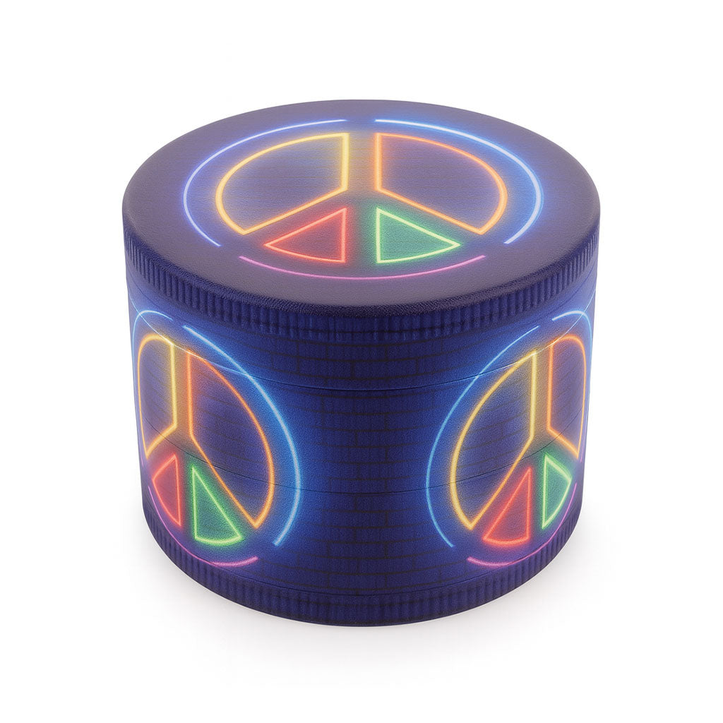 COLORFUL PSYCHEDELIC PEACE SYMBOL 4-PIECE GRINDER