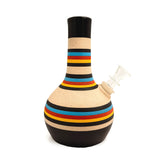 COLORFUL STRIPED CERAMIC BUBBLE VASE BONG