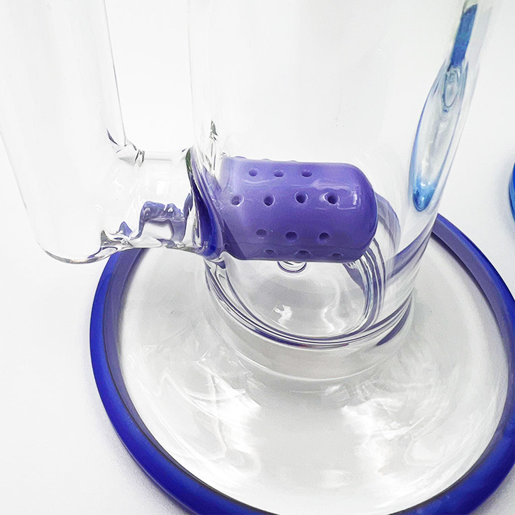 17.5" Crave Glass Straight Tube with Barrel Percolator