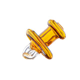 Dual Directional Carb Cap In Amber Glass Side View