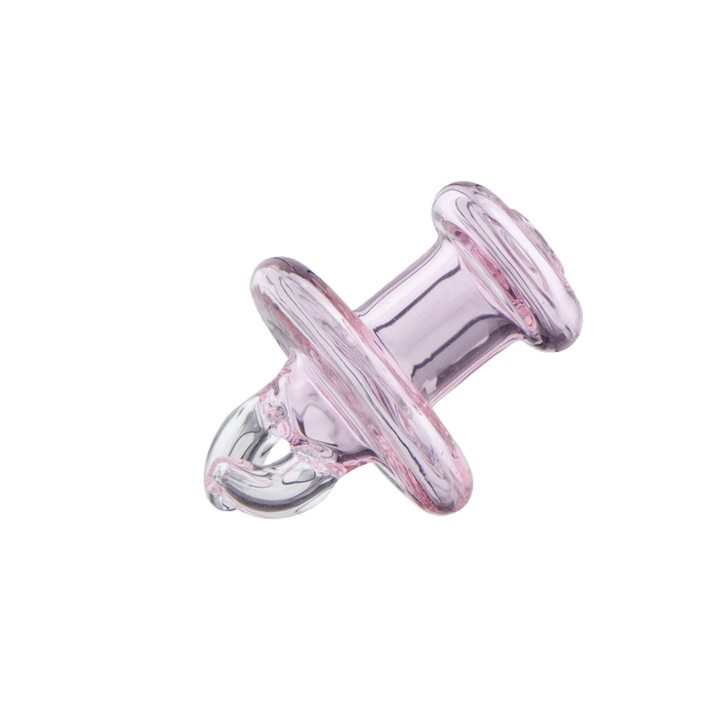 Dual Directional Carb Cap In Pink Glass Side View