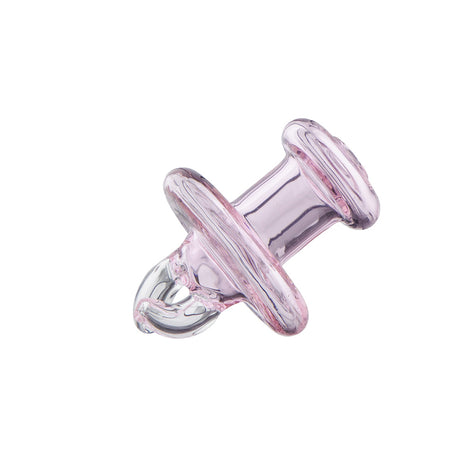 Dual Directional Carb Cap In Pink Glass Side View