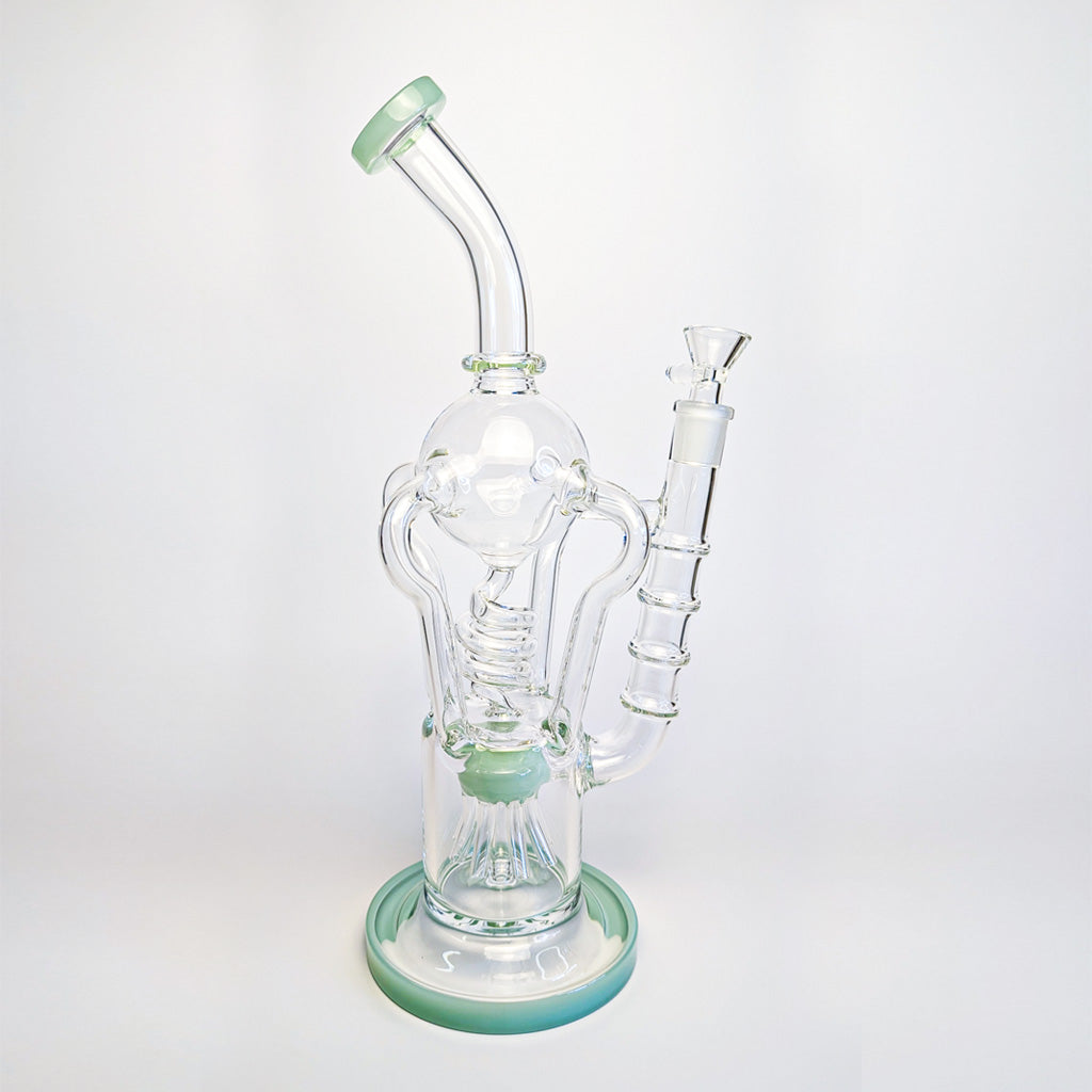 COIL AND SPRINKLER TREE DUAL PERC RECYCLER RIG – fatassglass