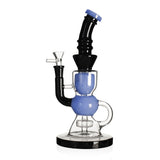 Jade blue glass recycler water pipe with showerhead perc for sale and fast shipping.
