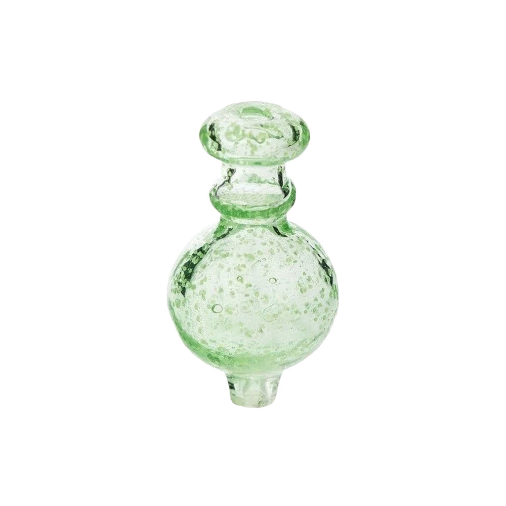 Glow In Dark Green Carb Cap Front View With Bubble Texture