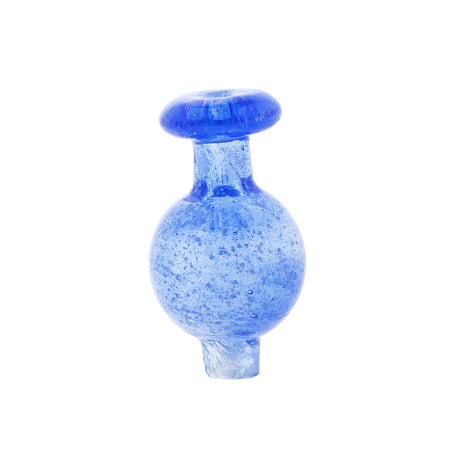 Glow In Dark Round Carb Cap Blue Front View Highlighting Round Bubble Shape