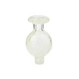Glow In Dark Round Carb Cap Clear Front View Highlighting Round Bubble Shape