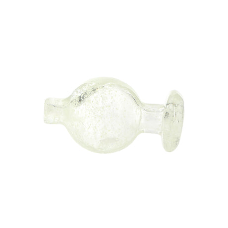 Glow In Dark Round Carb Cap Clear Side View Showing Pulegoso Glass Design