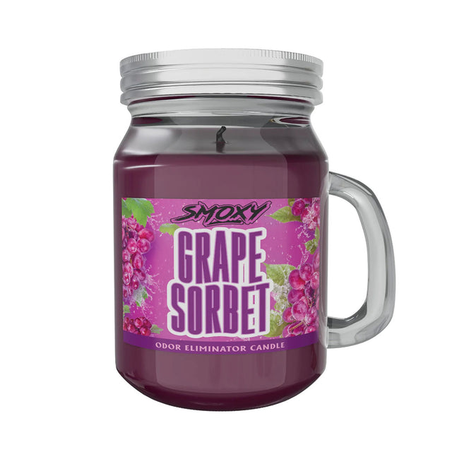 Grape Sorbet Smoke Odor Mini Candle in vibrant grape color from Fat Ass Glass