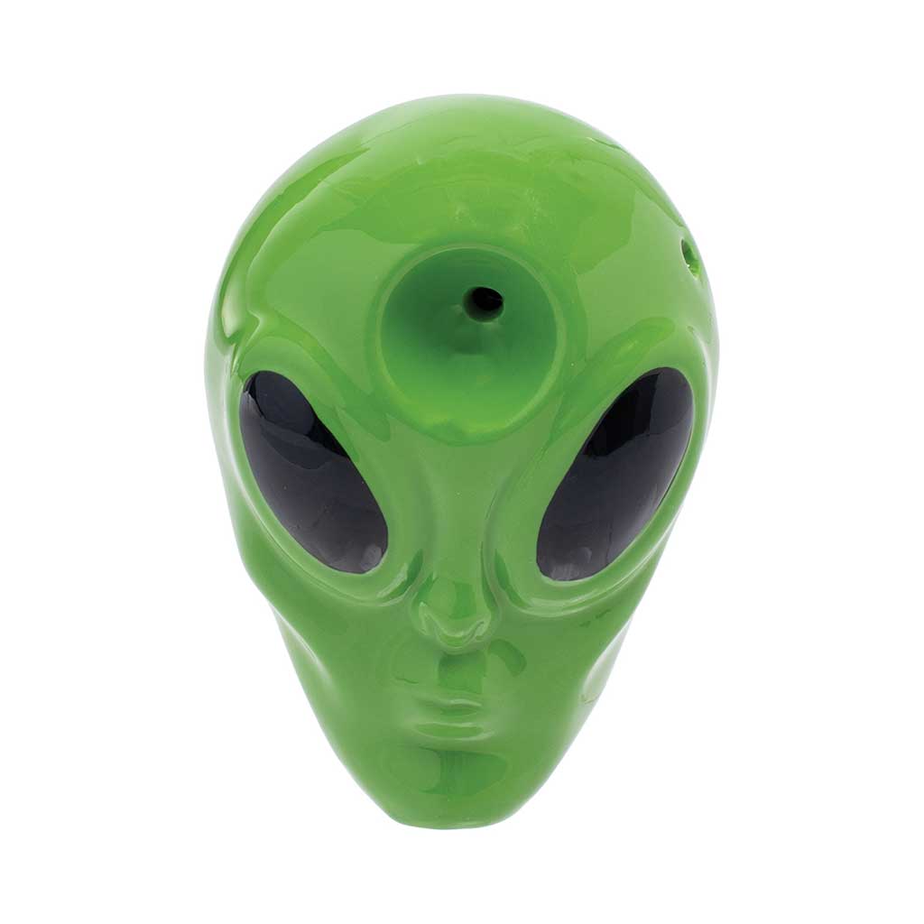 GREEN ALIEN CERAMIC PIPE