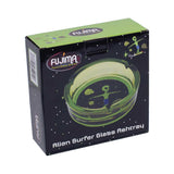 GREEN ALIEN SURFER GLASS ASHTRAY