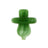 Green glass directional bubble carb cap by Fat Ass Glass shown in upright front view on a white background.