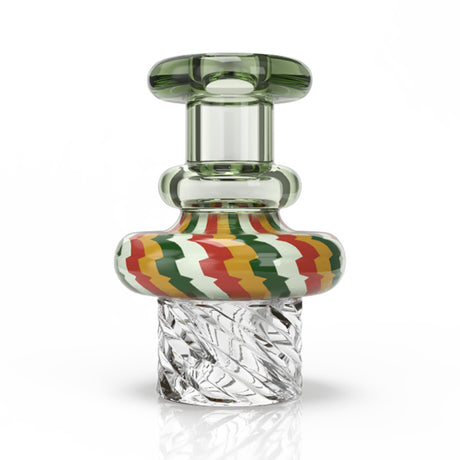 green-glass-handle-cyclone-riptide-vortex-helix-carb-cap-clear-view