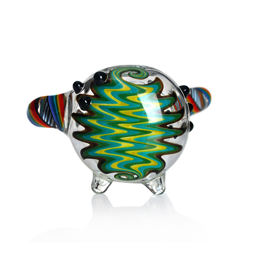 Buy Helix Function Dry Pipe by Phoenix Star – Top View, Colorful Glass Design