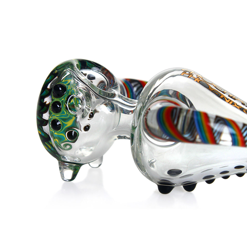 Buy Helix Function Phoenix Star Dry Pipe – Clear Glass Bowl Close-Up Online 