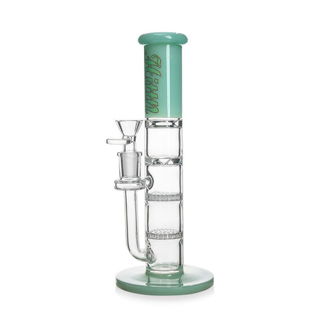 HITTN DOUBLE HONEYCOMB WITH TURBINE PERC STRAIGHT TUBE BONG