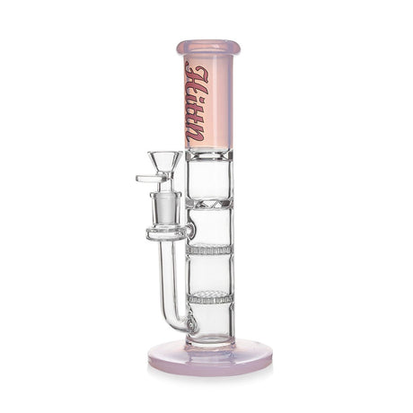 HITTN DOUBLE HONEYCOMB WITH TURBINE PERC STRAIGHT TUBE BONG