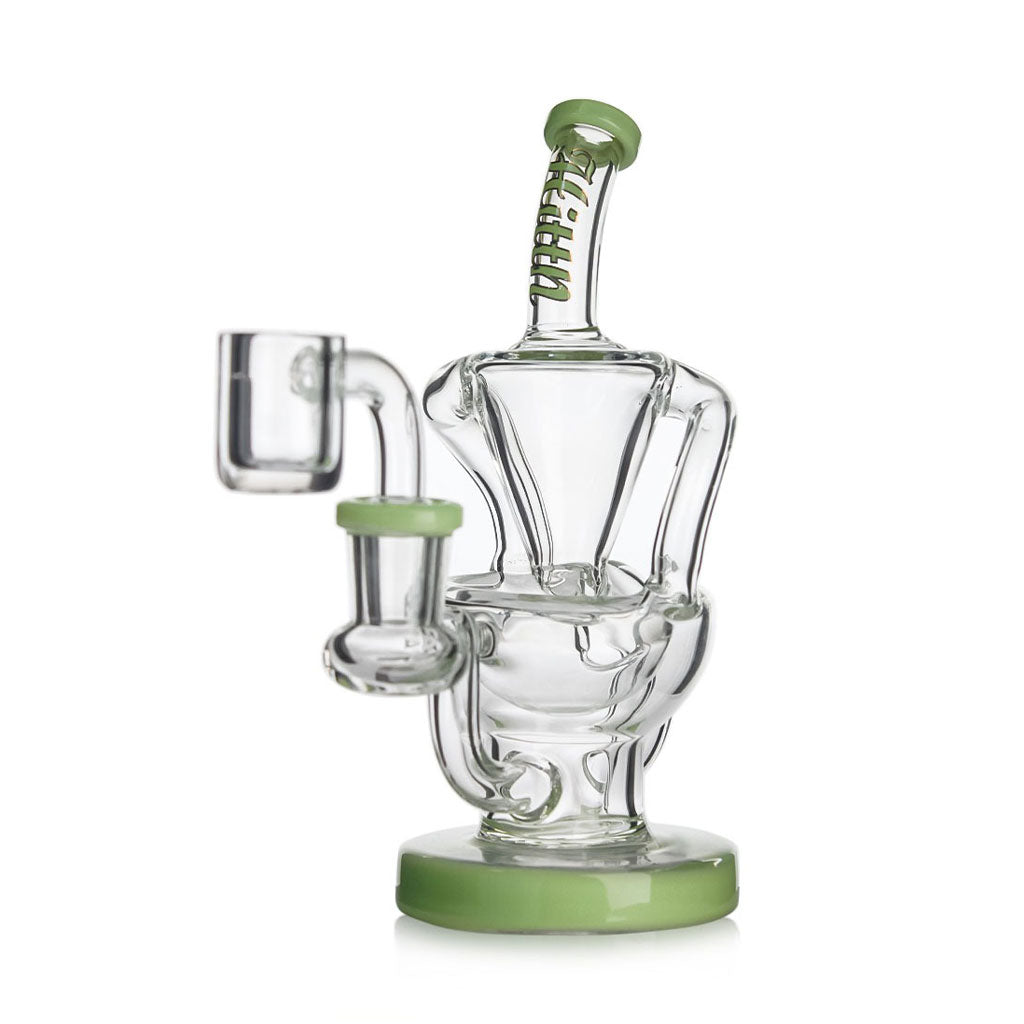 HITTN GLASS BENT NECK RECYCLER DAB RIG