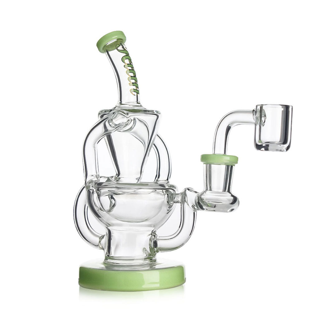 HITTN GLASS BENT NECK RECYCLER DAB RIG