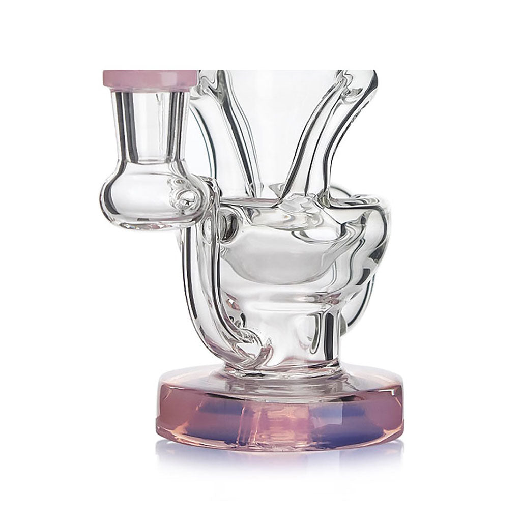 HITTN GLASS BENT NECK RECYCLER DAB RIG
