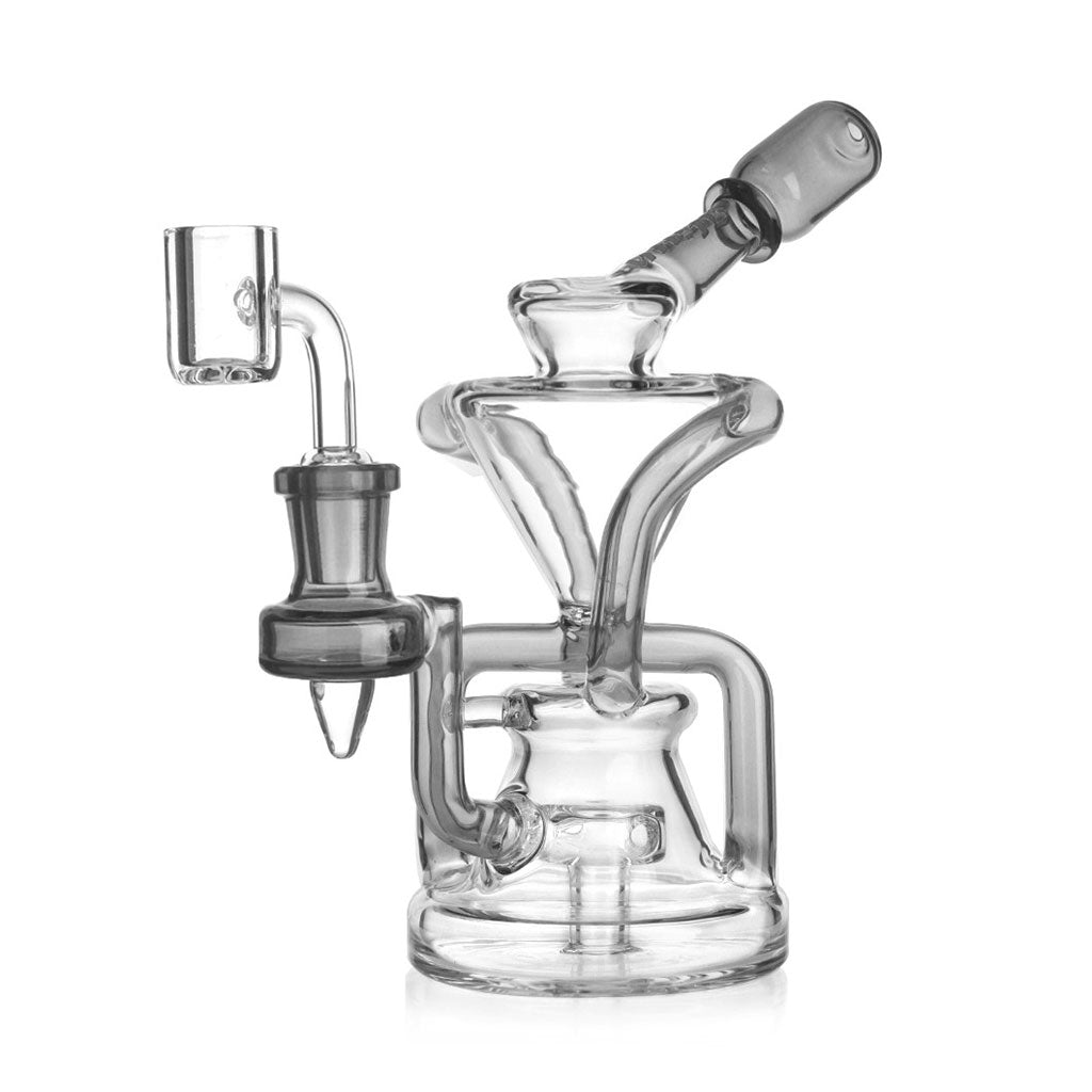 HITTN RECYCLER DAB RIG WITH DOUBLE UPTAKE FUNNEL