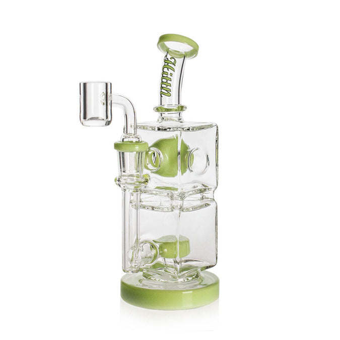 Hittn Double Cube Chamber Showerhead Perc Dab Rig for Sale – fatassglass