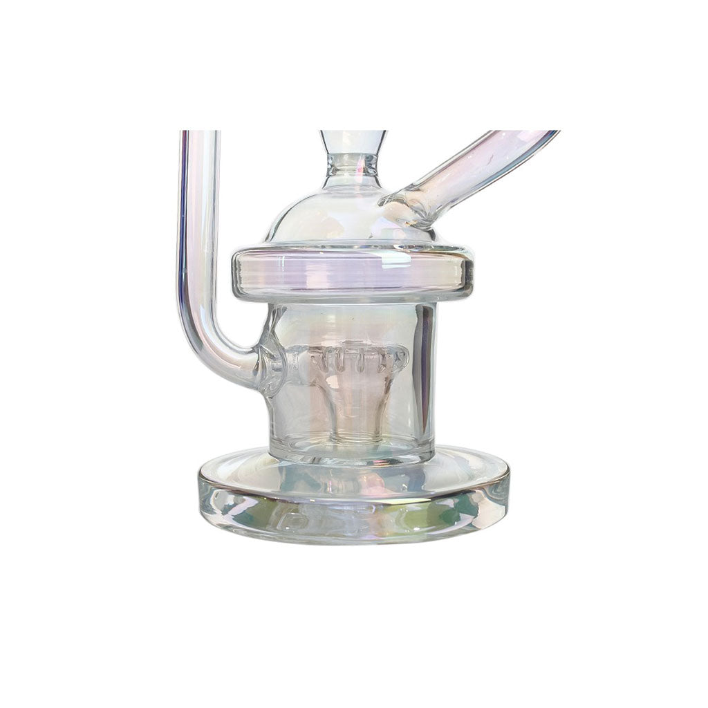 HOLOGRAPHIC RAINBOW MULTI-CHAMBERED SHOWERHEAD PERC RECYCLER RIG