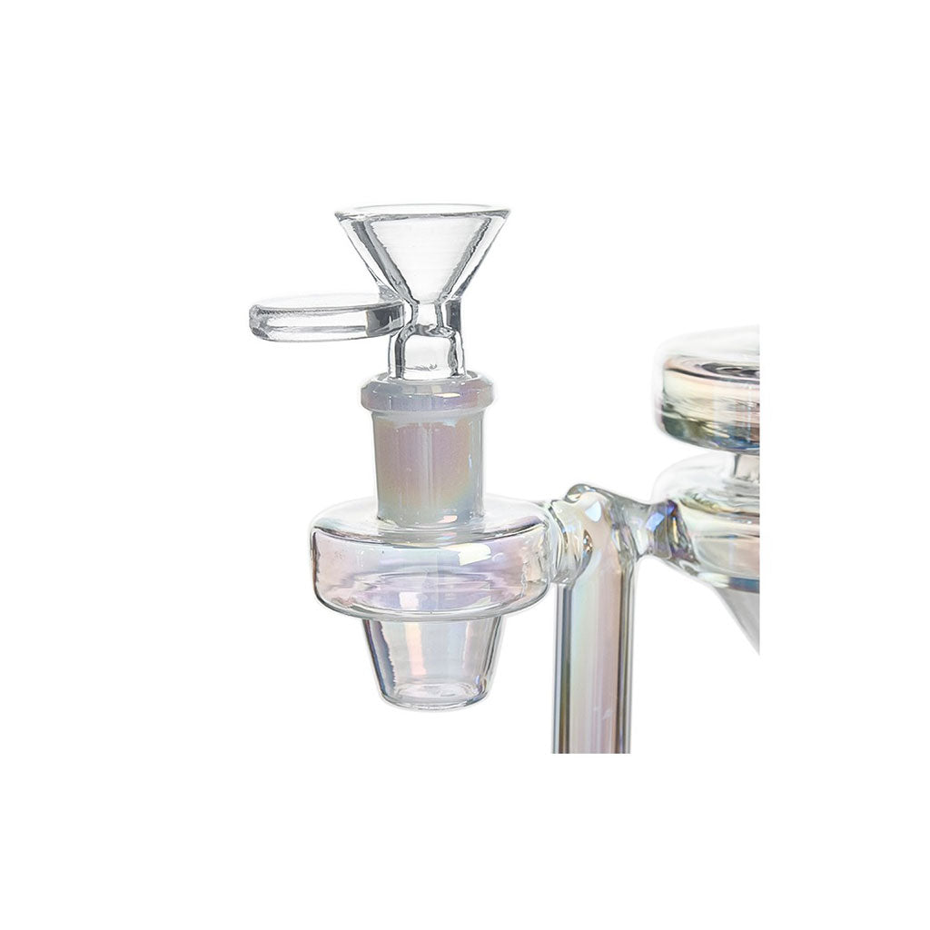 HOLOGRAPHIC RAINBOW MULTI-CHAMBERED SHOWERHEAD PERC RECYCLER RIG