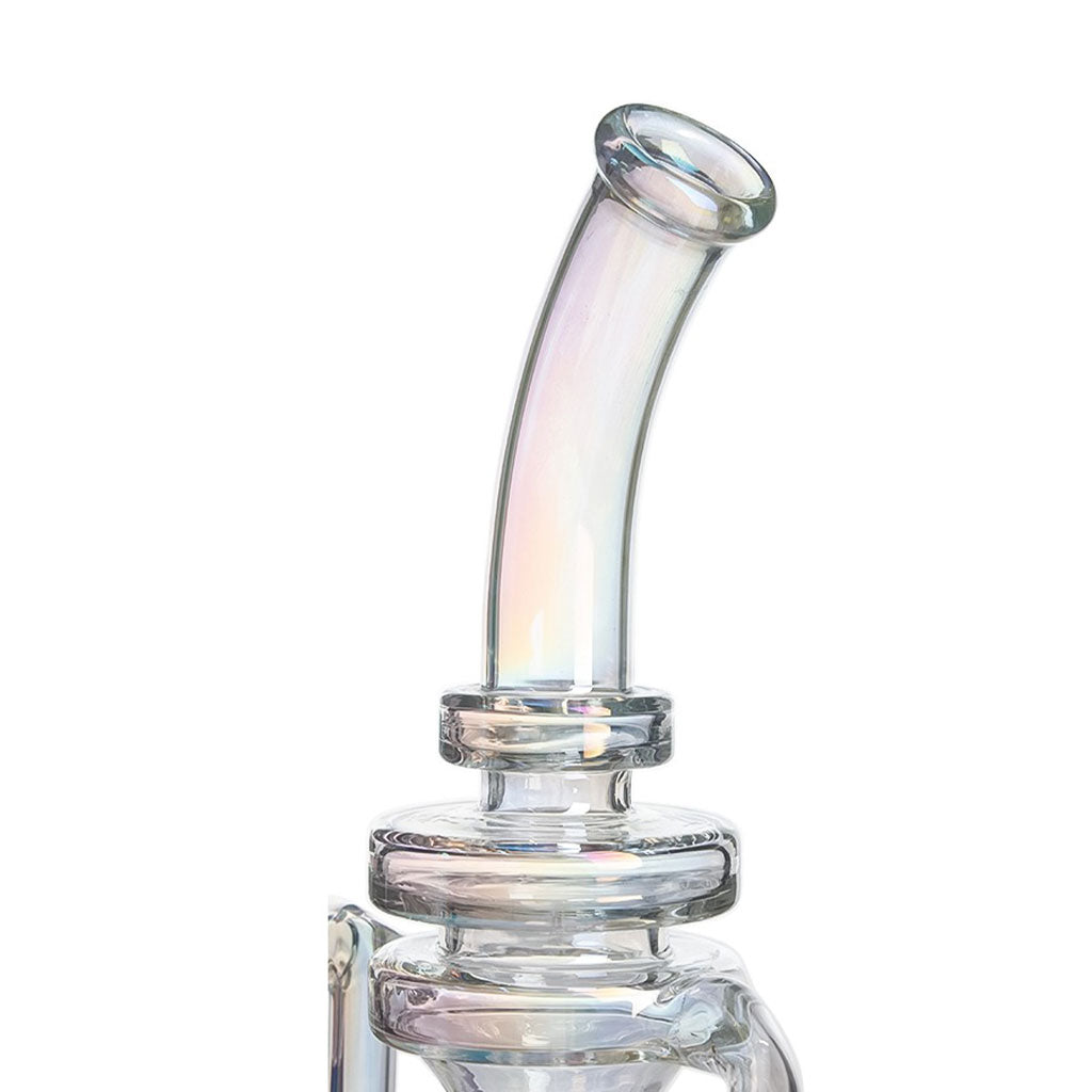 HOLOGRAPHIC RAINBOW MULTI-CHAMBERED SHOWERHEAD PERC RECYCLER RIG