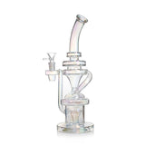 HOLOGRAPHIC RAINBOW MULTI-CHAMBERED SHOWERHEAD PERC RECYCLER RIG
