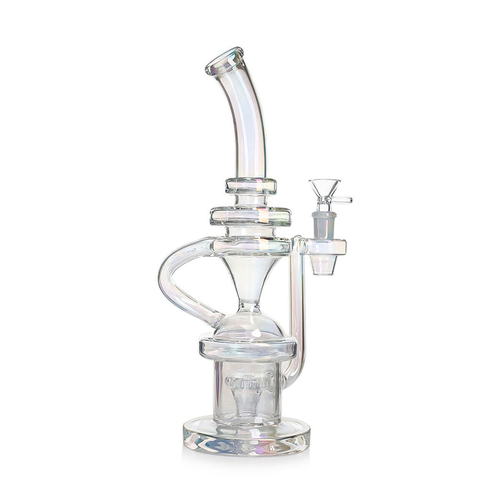 HOLOGRAPHIC RAINBOW MULTI-CHAMBERED SHOWERHEAD PERC RECYCLER RIG