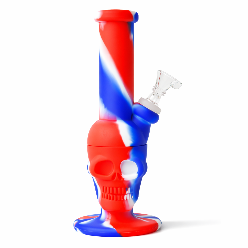 8" Silicone Skull Water Pipe
