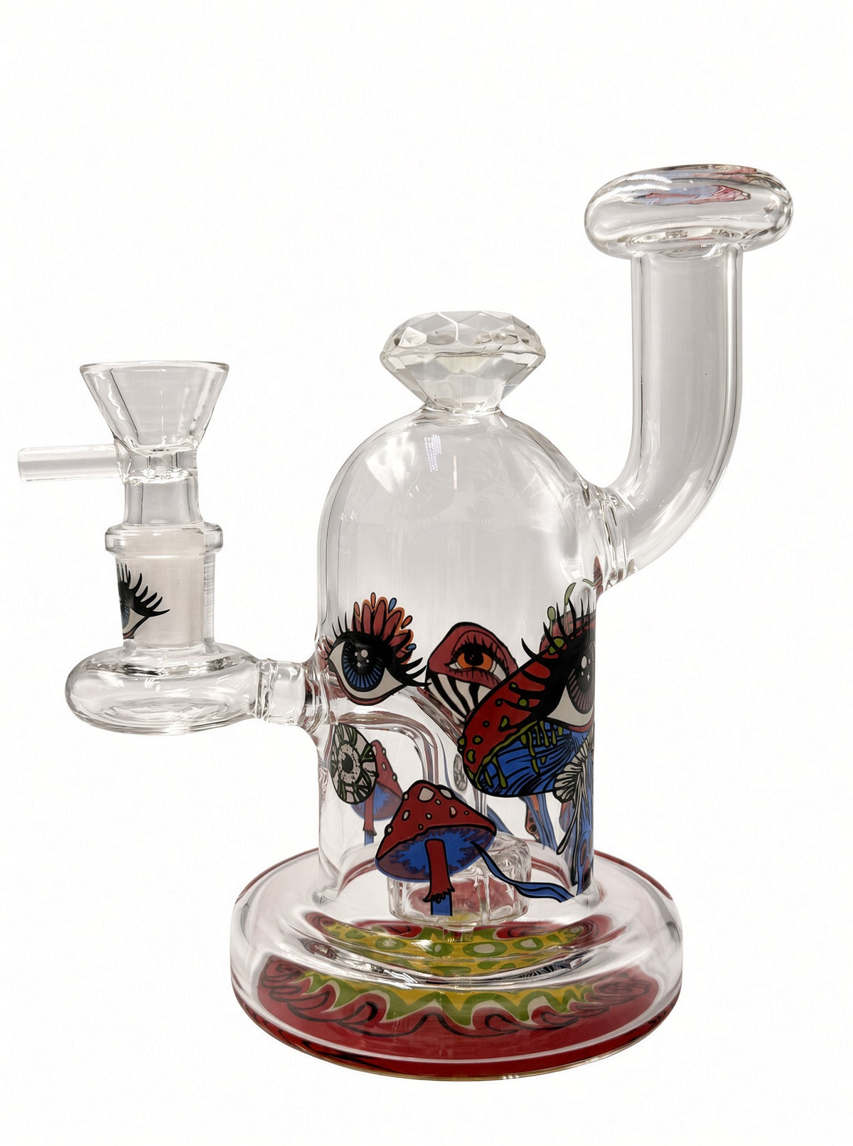 6" Trippy Psychedelic Bent Neck