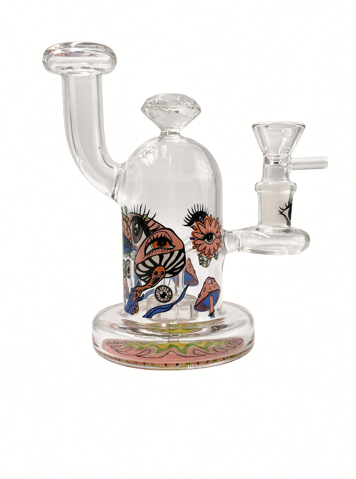 6" Trippy Psychedelic Bent Neck