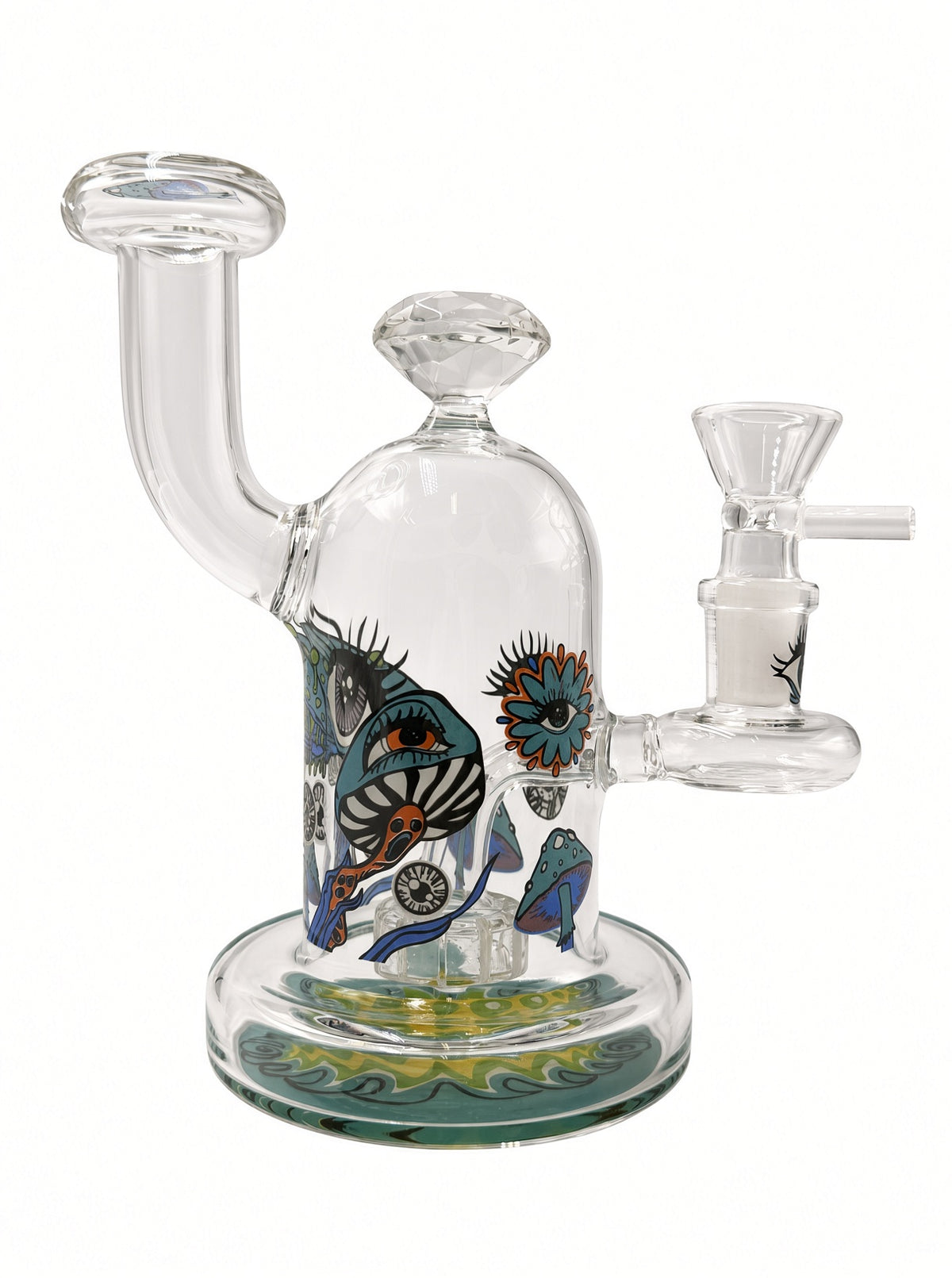 6" Trippy Psychedelic Bent Neck