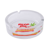 KEEP ON PUFFIN GLASS ASHTRAY