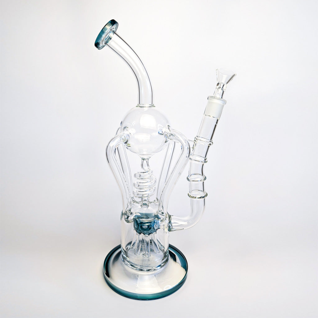 COIL AND SPRINKLER TREE DUAL PERC RECYCLER RIG – fatassglass