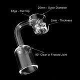 HONEYCOMB KNOT QUARTZ BANGER - 90° DEGREE | YL-CLOSEOUT
