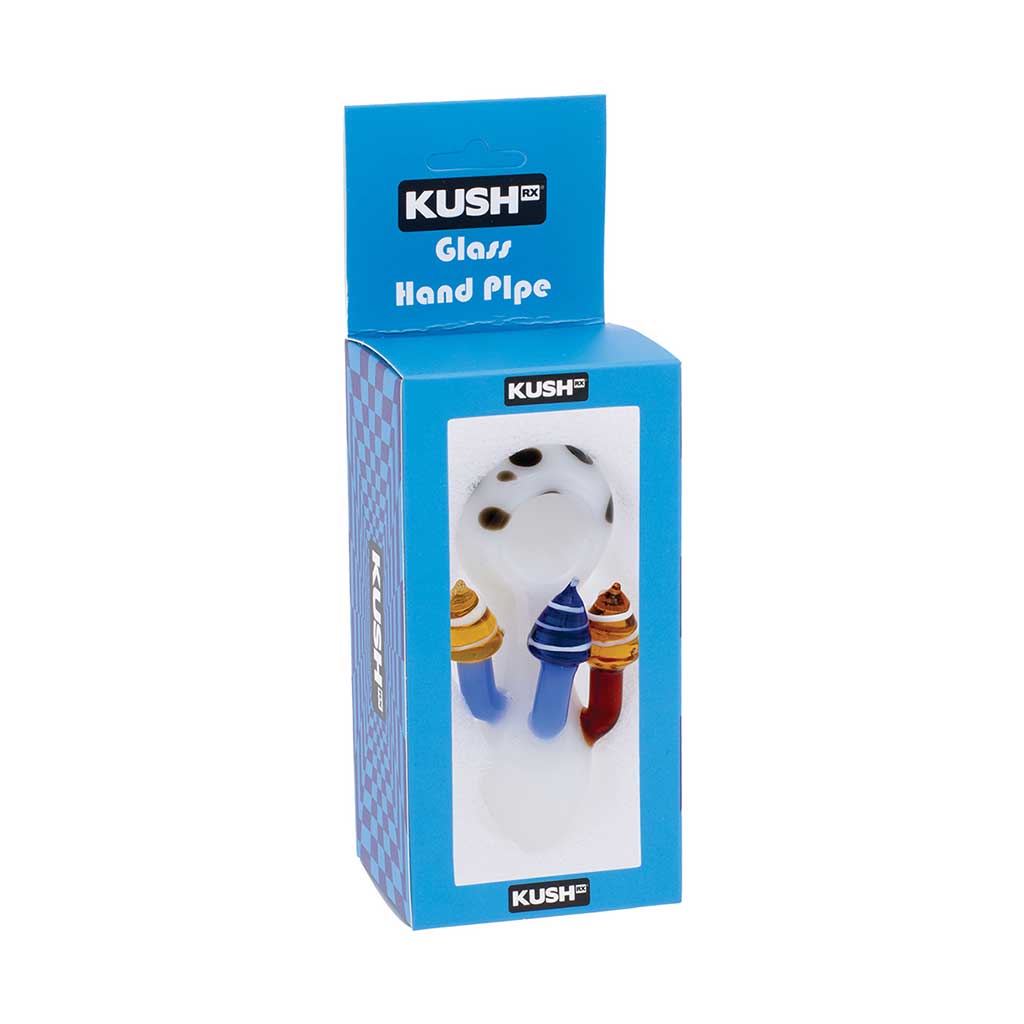 MUSHROOM CHARACTER GLASS HAND PIPE