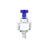Oil Lamp Style Carb Cap Blue Front View with Clear Glass Body