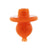 Orange glass directional bubble carb cap by Fat Ass Glass shown in upright front view on a white background.