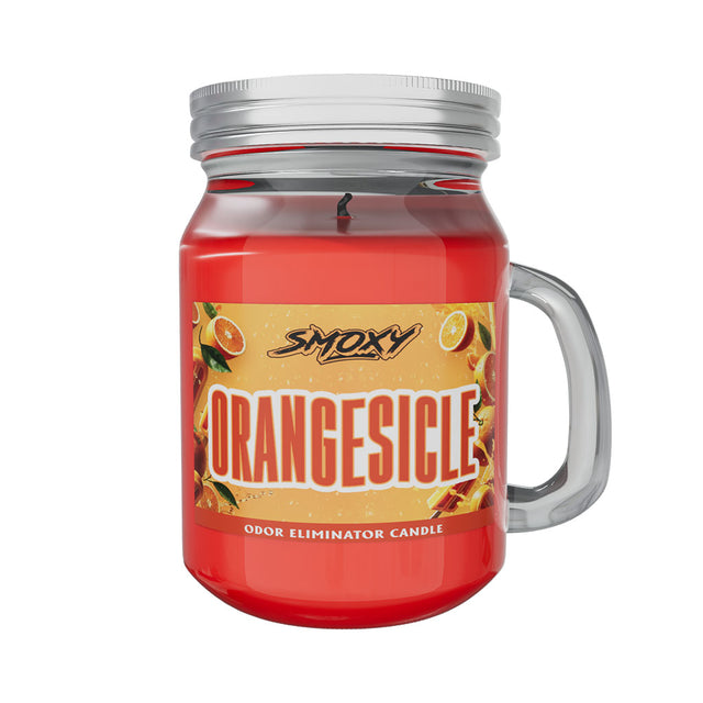 Orangesicle Odor Eliminator Mini Candle in orangesicle color from Fat Ass Glass