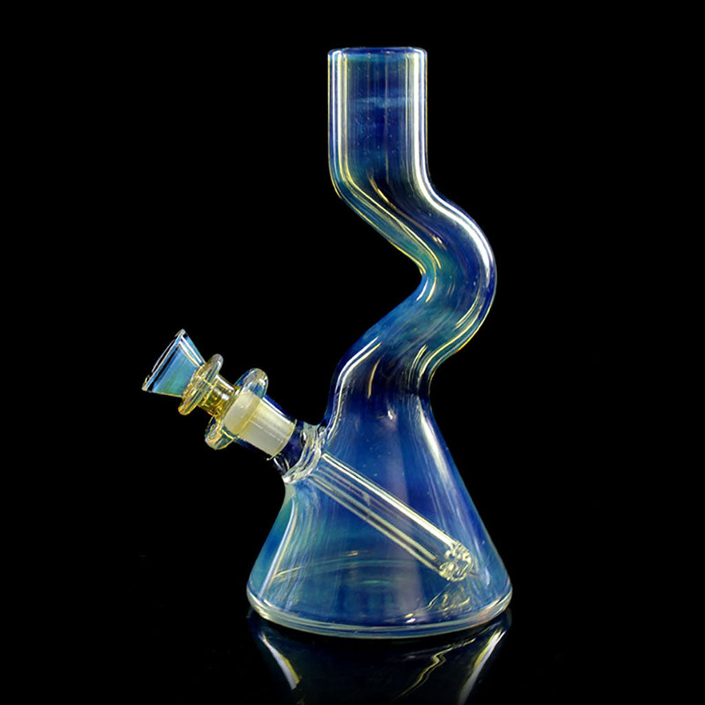 Order 7.3 inch fumed bong Phoenix Glass side view online 
