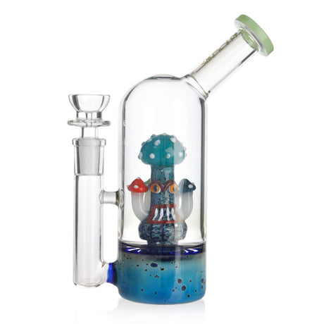 Green Phoenix glass dab rig with specialty perc for sale at Fat Ass Glass, in stock with fast shipping
