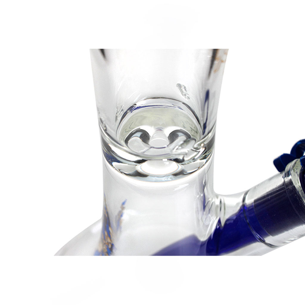 Phoenix Star 12 inch helix glass beaker bong mid part view