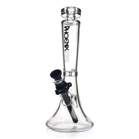 Black Phoenix Star 12 inch helix glass beaker bong with removable downstem and bowl at FGC